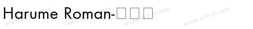 Harume Roman字体转换